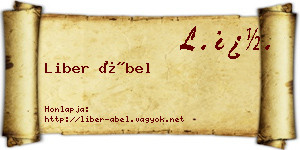 Liber Ábel névjegykártya