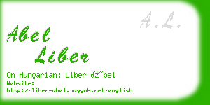 abel liber business card